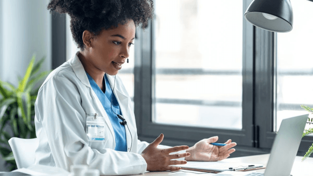 Clinician reviewing patient dashboard